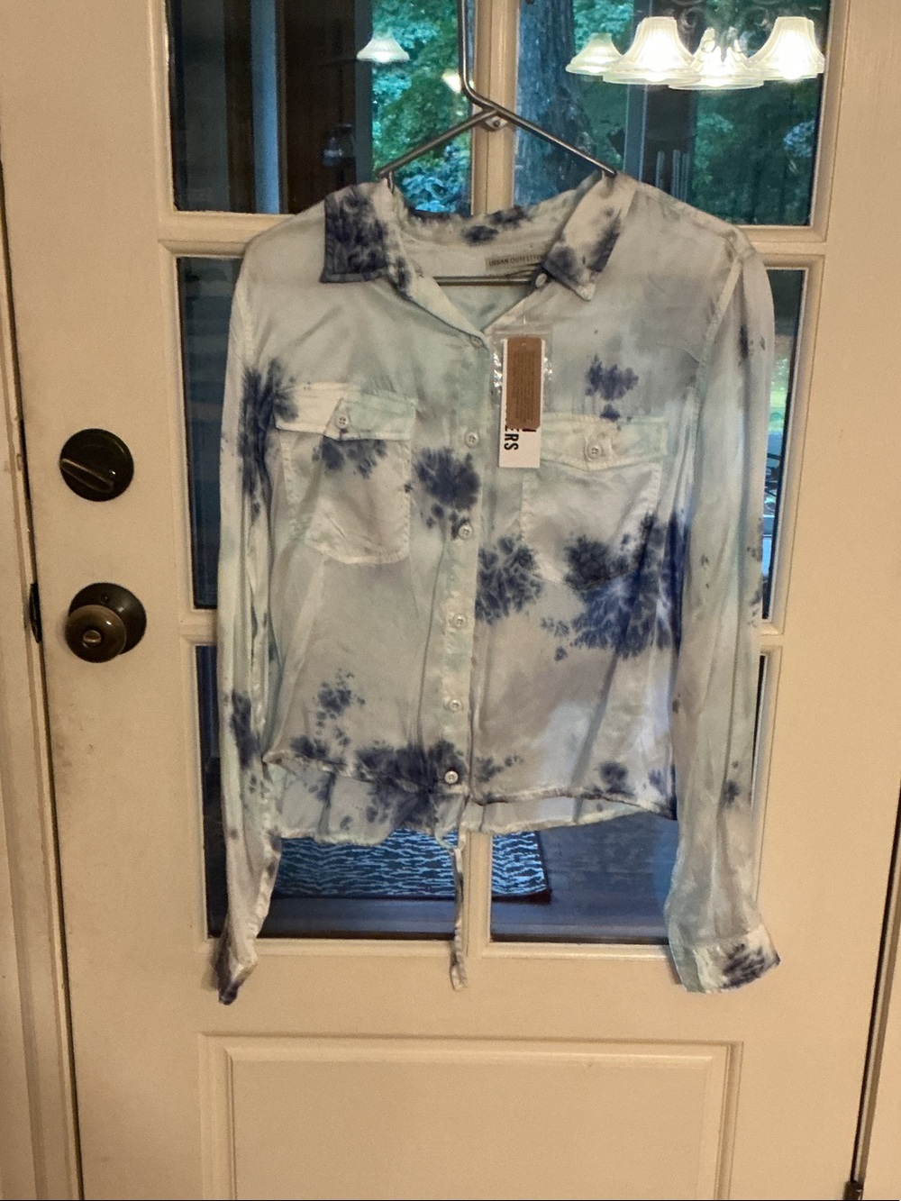 Light Blue Tie-Dye Button-Up shirt